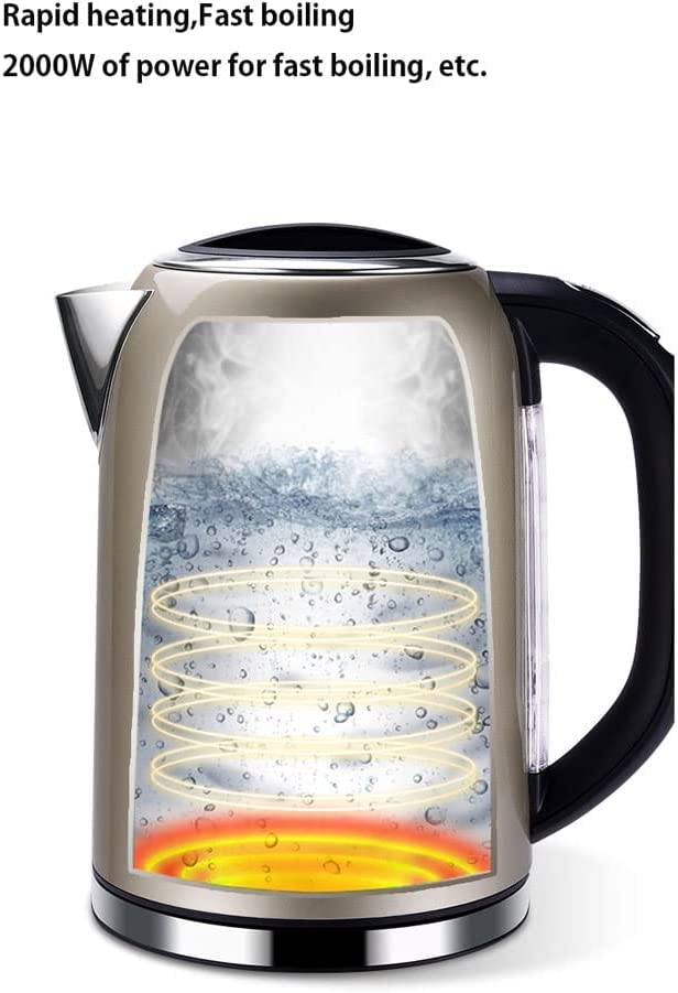 Hervidor eléctrico inalámbrico de acero inoxidable 1.5L miniatura 3