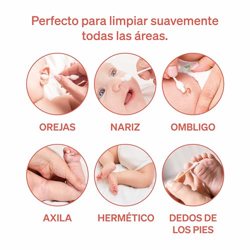 Miniatura 4 de Bastoncillos De Seguridad Para Bebés De Love Noobs, Bastoncillos De Algodón 100 Orgánicos Para Bebés, 240 Piezas, Bastoncillos Ultra Suaves Para Oídos, Ideal Para Toda La Familia