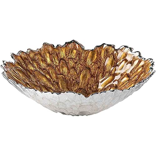 Argenesi Moss Glass Centerpiece 30 Cm-Gold Colour, One Size