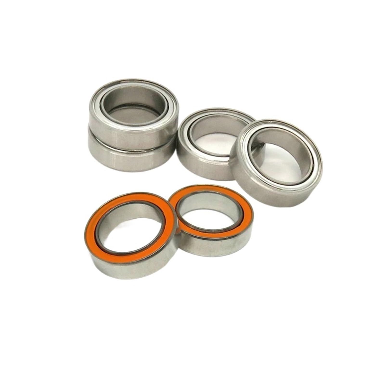Lot de 10 roulements Hybrides en céramique S6700ZZ x 15 4 mm, 61700 S6700C S6700 6700 2RS(Orange Rubber Seals)