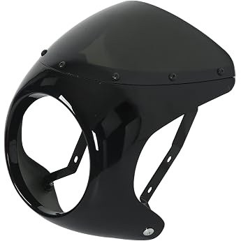 Motorcycle Headlight Trim Universal Windshield Headlight Trim Cover Most Motorcycles with Round Headlight Gloss Black