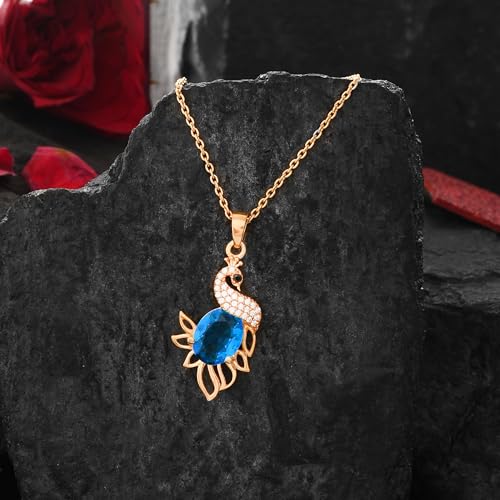 Image of 925 Sterling Silver Cubic Zirconia Animal Crystal Chain Pendant Necklace | Lovely Gift for Women and Girls, Gift for Her
