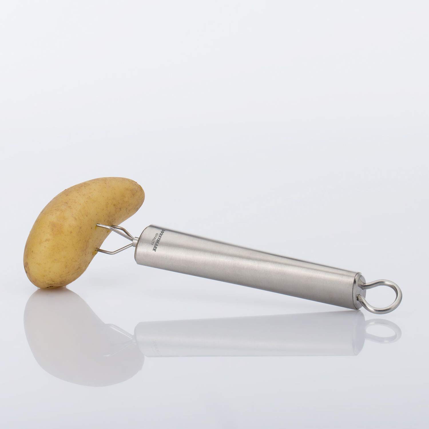 Westmark Forchettone per Patate con 3 Rebbi, Lunghezza: 17,3 cm, Acciaio Inossidabile, Glory, Argento, 18142270