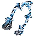 Dog Rope Toys, Rope Dog Toys, 35 Inch Indestructible Dog Chew Rope Toys for Aggressive Chewers, Tough Rope Chew Toy, knotted Rope Tug of War Toys for Large Medium Dog Chewers Teeth Cleaning