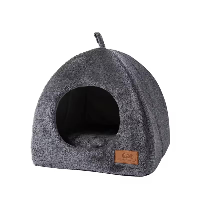 BOVZOX Cat Bed for Indoor Cats - Cat Cave Bed Cat House Cat Tent with Removable Washable Cushioned Pillow, Soft and Self Warming Kitten beds,Cat Beds & Furniture,Bunny Bed-Pet Bed (Design_1)
