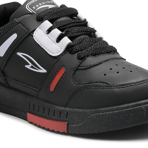 Image of ASIAN Men's Tarzan-06 White Casual Sneaker High-Neck Shoes with Lightweight Extra Cushion Lace-Up Shoes for Men's & Boy's