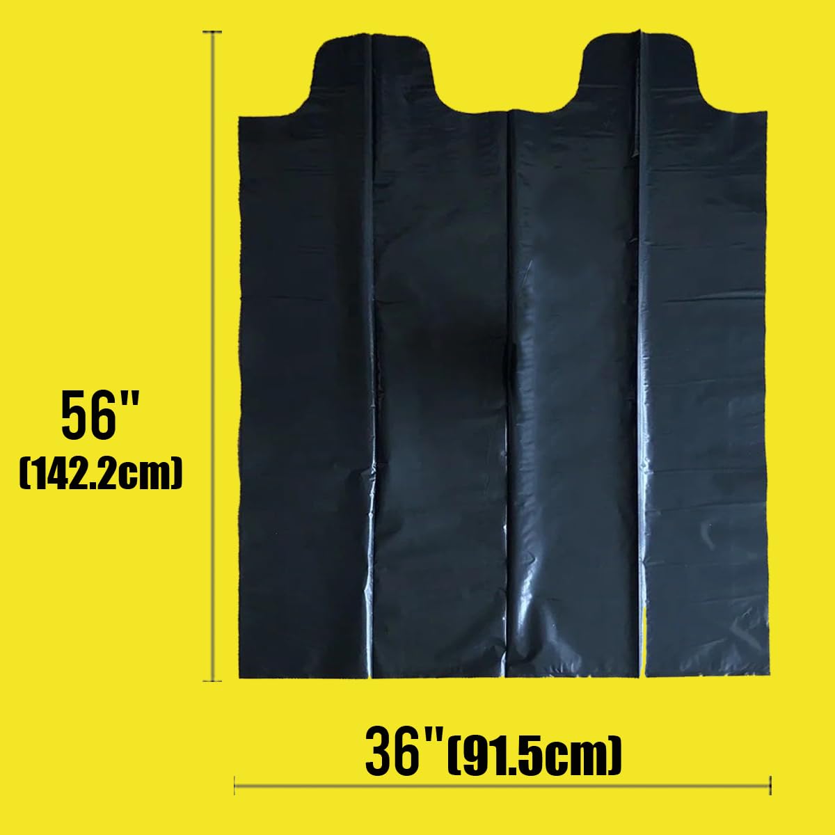 Bolsas de basura para contratistas, resistentes de 55 galones, 26 unidades, 2 milésimas de pulgada, 36 x 56 pulgadas, bolsas de basura grandes negras para negocios, hogar, comerciales, contratistas