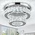 11.8 Inch Modern Mini Crystal Chandelier LED Flush Mount Ceiling Light - 2 Layer K9 Crystal, Small Chandelier for Bedroom, Hallway, Kitchen, Bathroom, Closet, Dining Room (Cool White)