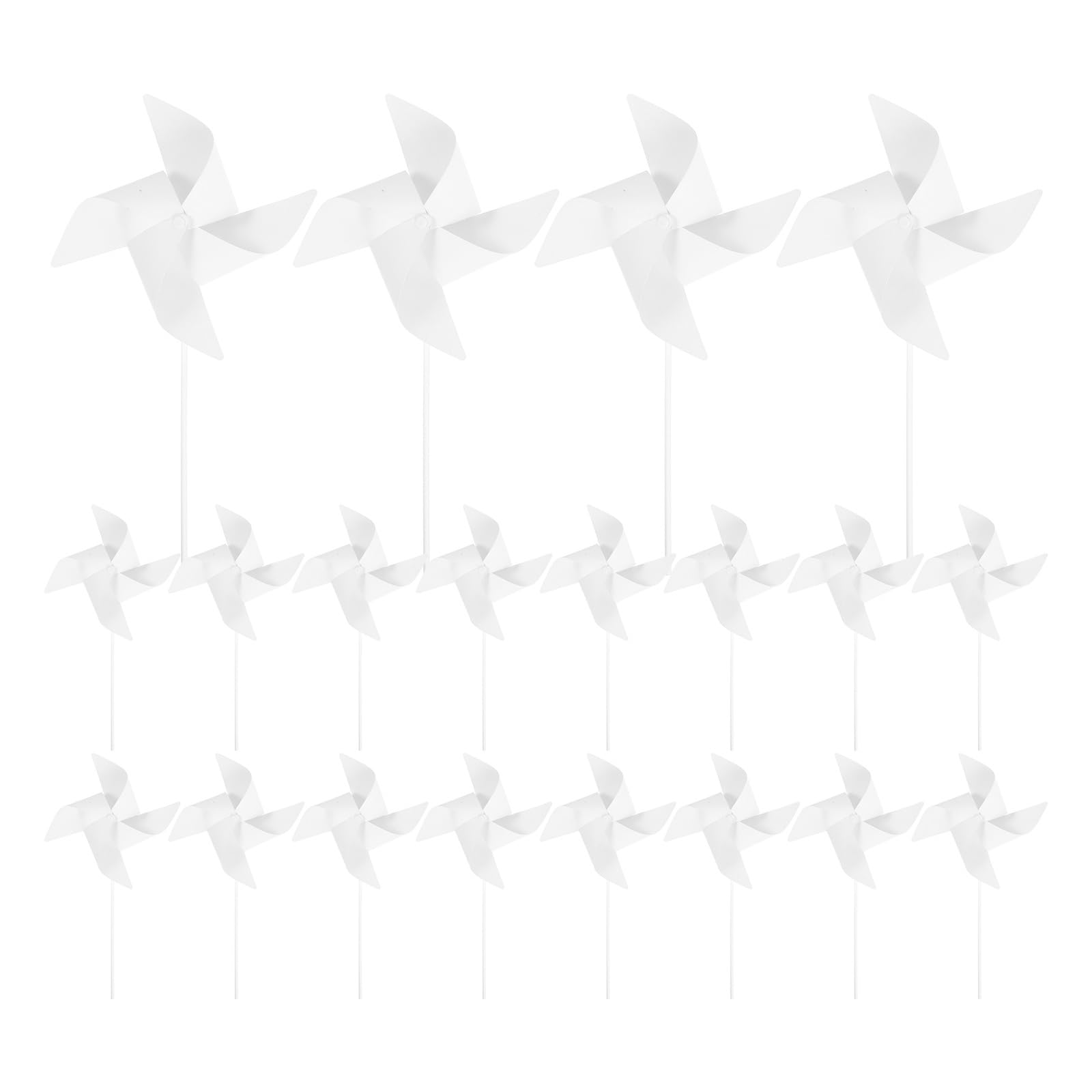 Angoily Diy Paper Windmills for Kids Educational Craft Kit Blank Pinwheel Toys for Creative Drawing Indoor Outdoor Fun 24 Pack