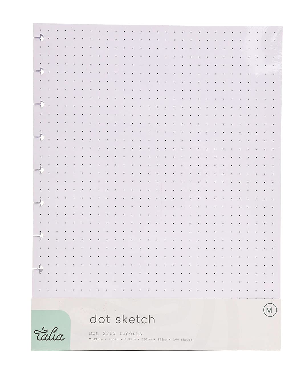 Talia Discbound Notebook Ricariche Midsize (7.5In X 9.75In) Dotted Pages-image