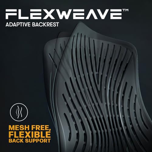 Image of DROGO Feather Node Premium Ergonomic Office Chair for Home & Work | FlexWeave Adaptive Backrest | Dynamic Lumbar Support | 5D Armrests | 4D Headrest | 135 Recline & Footrest - Black