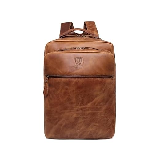 Mochila Capiau de Couro Legítimo Vintage Executiva para Notebook, Trabalho e Viagem