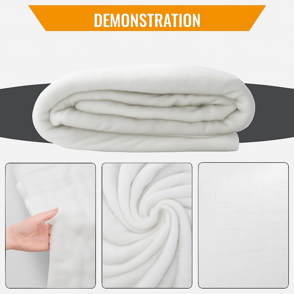Cotton Batting for Quilting – 100% Cotton Quilt Batting by The Roll 102" x 108" | Clean White Batting for Quilts, Sewing, Arts & Crafts, Baby Blankets, Cushions, Pillows & Cotton Stuffing…