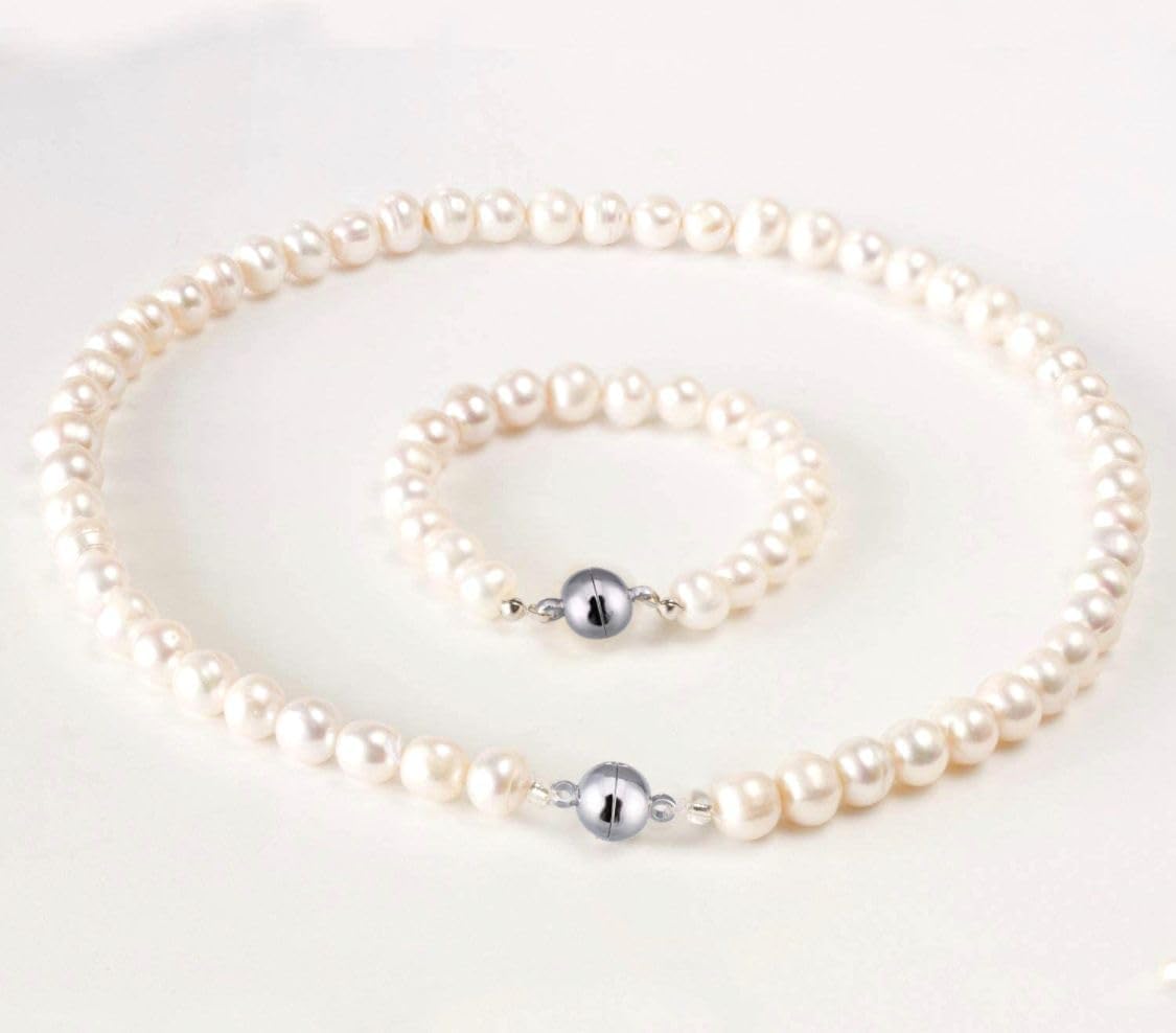 5pcs Adabele Authentic 925 Sterling Silver 8mm Round Ball Magnetic Clasp Closure Jewelry Findings Tarnish Resistant for DIY Jewelry Making SS55-3