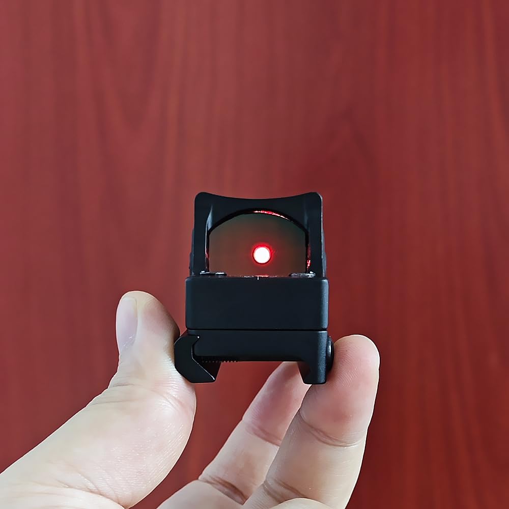 Reflex Sight Red Dot Sights Mit Seitlichem on/Off Schalter with Universal Mount Or Kill Flash Protection (Black)