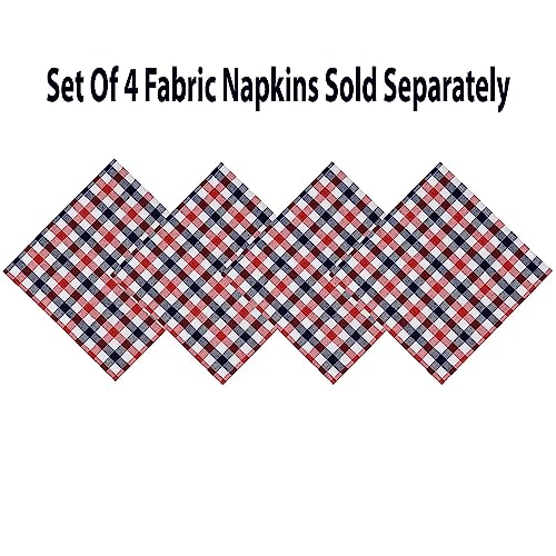 Servilletas de tela Home Bargains Plus, set de 4, rojo, blanco y azul miniatura 2