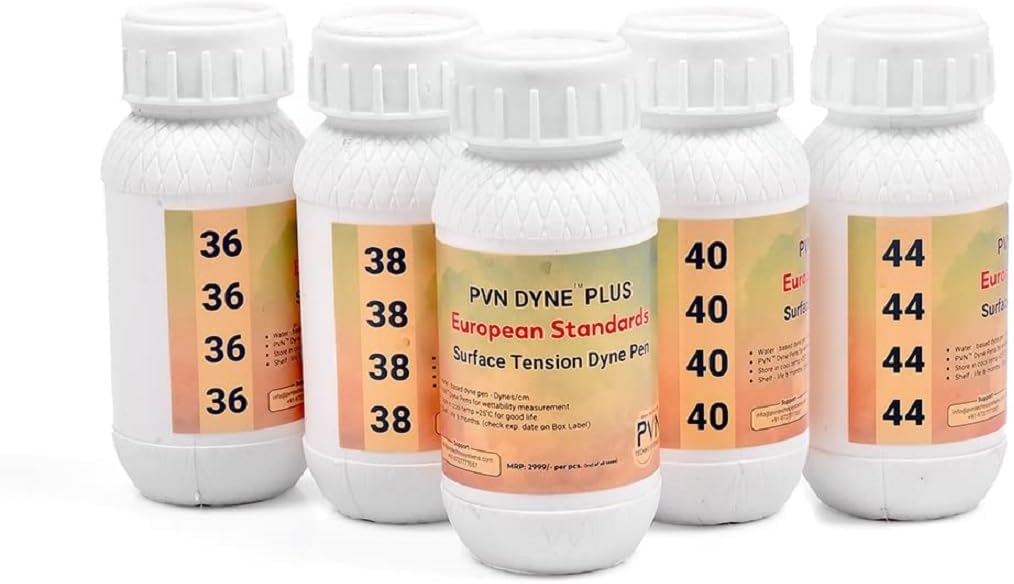 PVN Dyne Plus Ink Solutions -European Standards (Dark Violent) for Surface Tension-Treatment- Wettability Measurement with Cotton Swab box -100 ML (70)