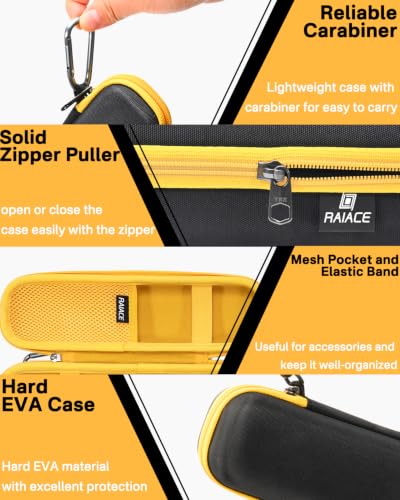 Image of RAIACE Hard Carrying Case for Fluke T5-1000 /T5-600 Electrical Voltage, Continuity and Current Tester - Black(Yellow Lining) (Black(Yellow Lining))