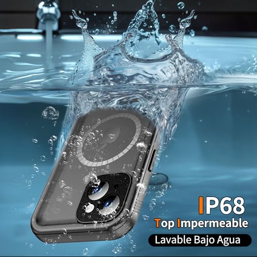 Funda iPhone 13 impermeable negra Cozycase carcasa 360 antigolpes militar resistente agua 4