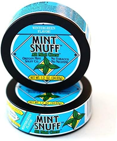 Mint Snuff All Mint Chew - Wintergreen Flavor - 6 cans by Oregon Company