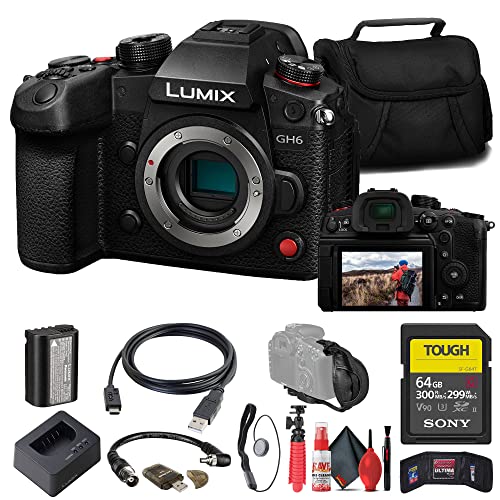 Panasonic Lumix GH6 Mirrorless Camera (DC-GH6BODY) + Sony 64GB To...