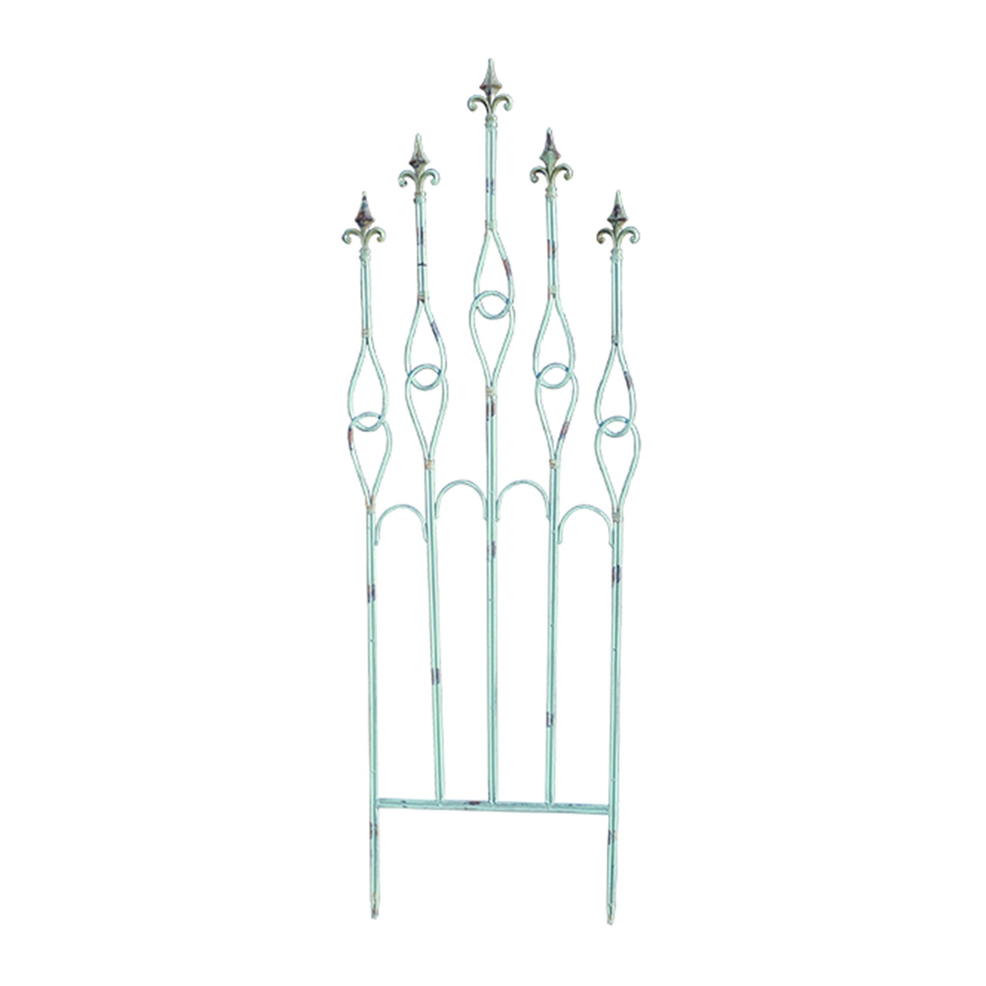 Traliccio Per Piante Rampicanti In Ferro Battuto – 210x67,8cm, Resistente Alle Intemperie, Per Rose, Clematidi, Edera, Design Pavone