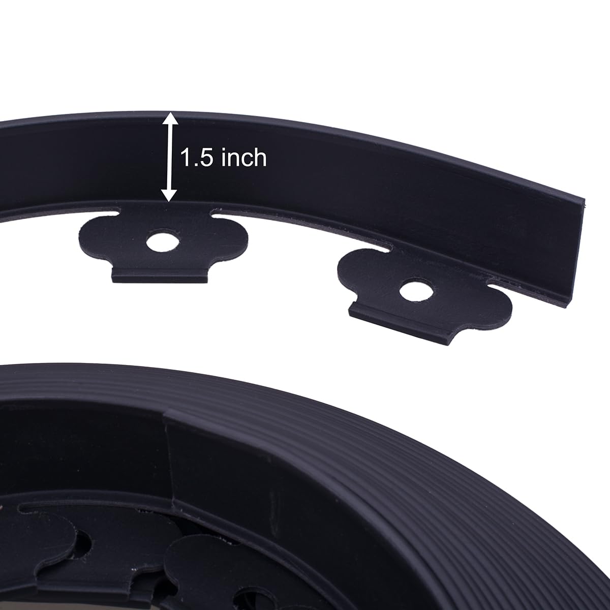 Garden Edging?100FT Landscape Edging with 60 Spikes for Lawn 1.5 Inch Tall (Black, 100FT)