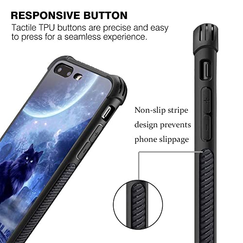 Djsok Iphone Se 2022 Case, Blue Halloween Cat Design Iphone Se 2020 Case For Girls Women, Anti-Fall Case With Tpu Bumper Protective Case Cover For Iphone 8 Iphone 7 Iphone Se 2 Iphone Se 3 4.7 Inch #TOP1