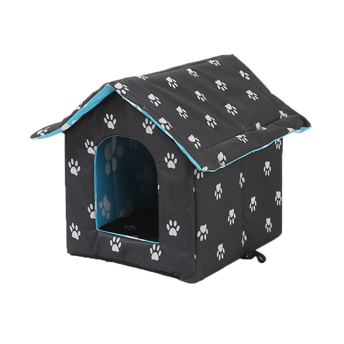 Vinnypet Cat Houses for Outdoor Cats Insulated Waterproof Warm Weatherproof Outdoor Houses for Feral Cats Dogs Stray Cat House with Individual Cushions 45x43x40cm