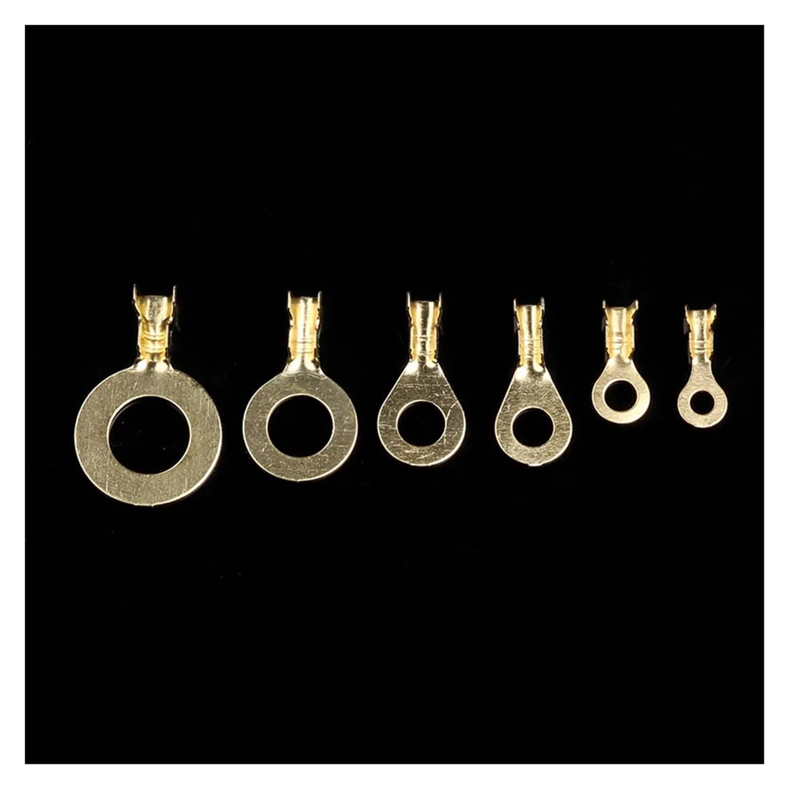 200 Stück M3/M4/M5/M6/M8/M10 Ringkabelschuh Ringauge Kupfer Crimp Terminal Kabelschuh Drahtverbinder Nicht isoliertes Sortimentsset