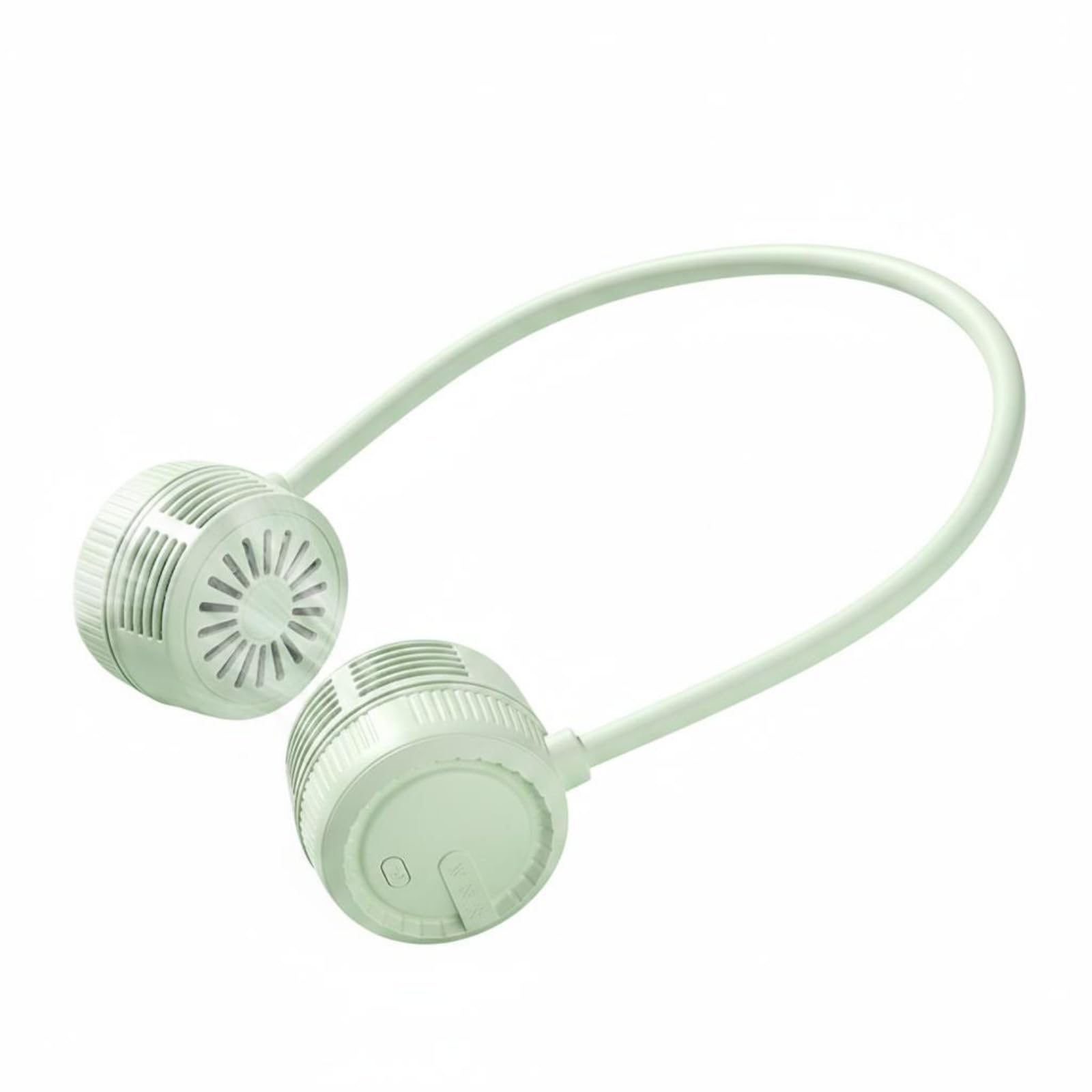 3-Speed Hanging Neck Fan 360-Degree Adjustable Bladeless Neck Fan Type-C Charging Handsunrestricted, Green, Button-image-19