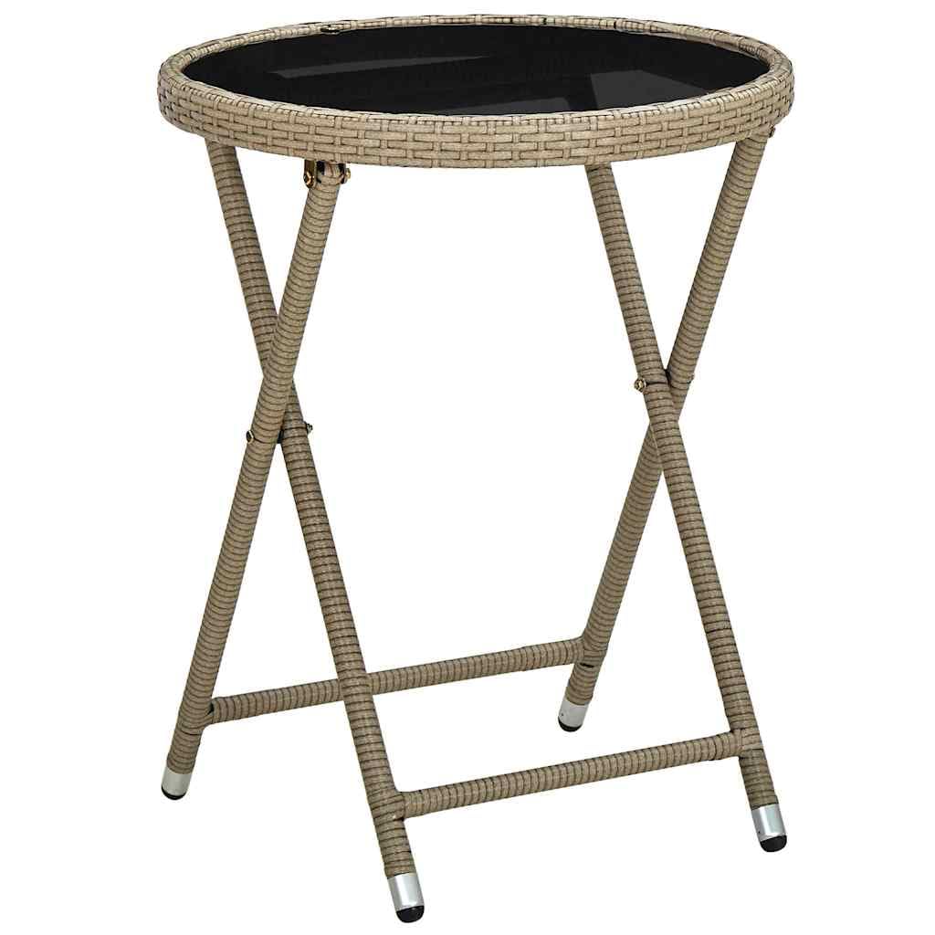 Set Bistro da Giardino 3 Pezzi Beige polyrattan Mobili C | Tavolo e 2 Sedie, Salone da Giardino per Terrazza, Esterno, Balcone