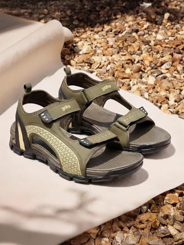 Image of YOHO TrailX Sports Sandals for Men, Cushion Comfort, Lightweight & Anti Skid Floaters for Walking & Trekking, Footwear for Man /Boys /Gents