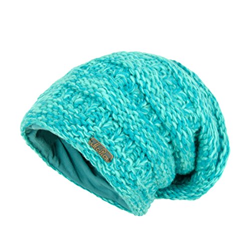 Preisvergleich Produktbild alpengoa McRon Damen Gefütterte Beanie Wollmütze Aloha Mint Meliert