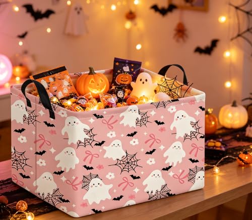 Image of Rectangle Storage Basket,Gift Basket,Room Decor(Blackweb Halloween)