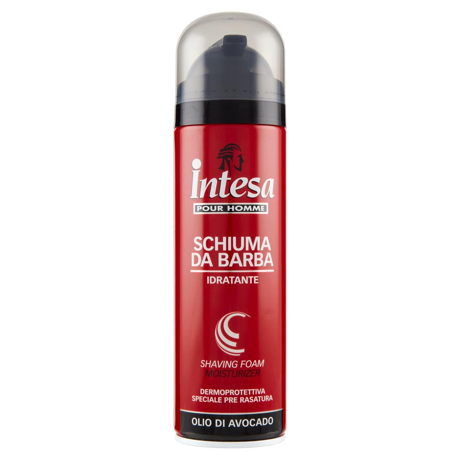 12x Intesa Pour Homme Rasierschaum mit Avocadoöl, Feuchtigkeitspflegend, 300 ml,+ Italy Shop Service Kostenloser Schlüsselanhänger