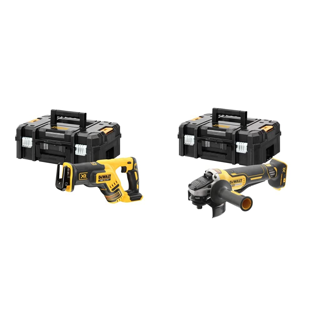 DEWALT DCS367NT-XJ Scie Sabre XR 18V et Meuleuse Sans Fil DCG406NT-XJ