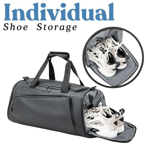 Image of CAVALO - Be Unique 3-in-1 Convertible Gym Bag Backpack for Men & Women | Waterproof Travel Duffle Bag with Shoe Compartment & Luggage Trolley Sleeve | Cabin Luggage Trekking & Weekend Bag (Grey)