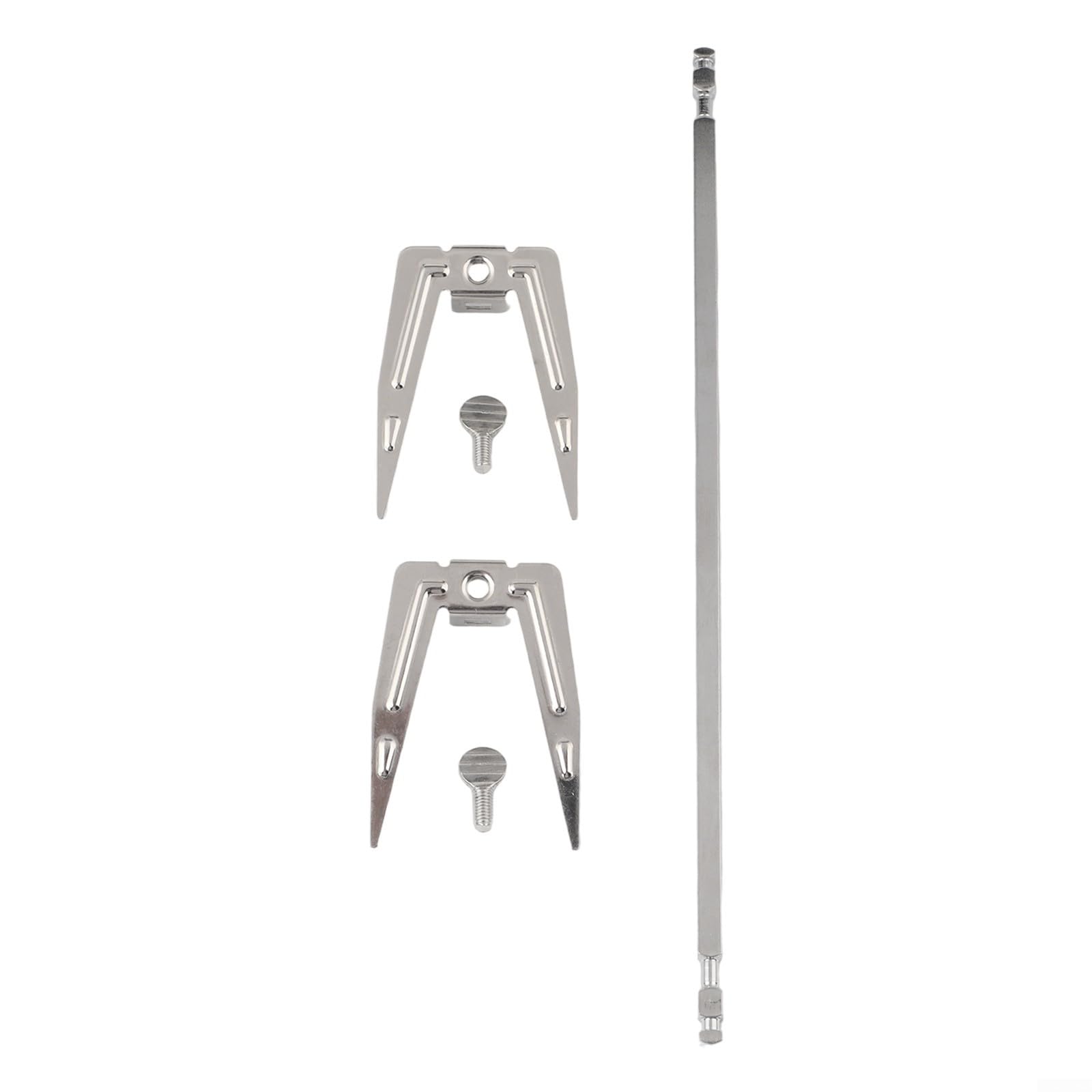 Forchetta rotante in acciaio inox per arrosto per forno elettrico e friggitrice ad aria, adatta per arrosto e cottura di carne e spiedini (25,6 cm)