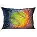 Tarolo Custom Softball Art Pattern Pillowcase Cushion Cover Design Standard Size 20x30 Inches One Sided Print