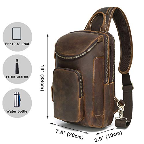 LANNSYNE Vintage Full Grain Leather Bag