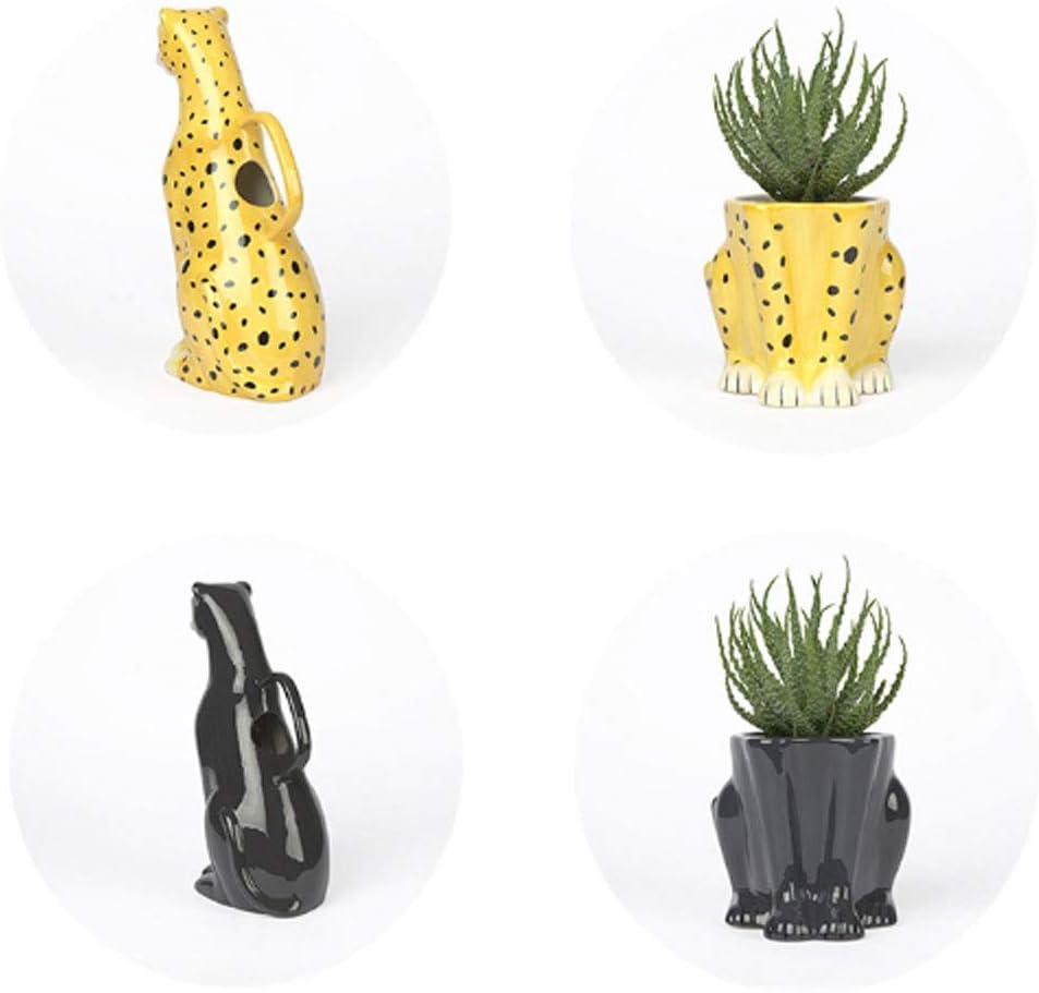 Watering Can Ceramic Watering Pot Outdoor Indoor Watering Cans for House Plants Watering Spout Indoor Flower Watering Pot (Color : Flower Pot+Watering can A)