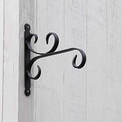 Achla Designs B-27 All-Purpose, Small Wrought Iron Wall Bracket Hook, Black #TOP4