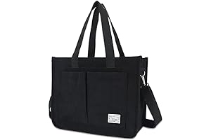 Roomy Women's Corduroy Tote Bag with Pockets
