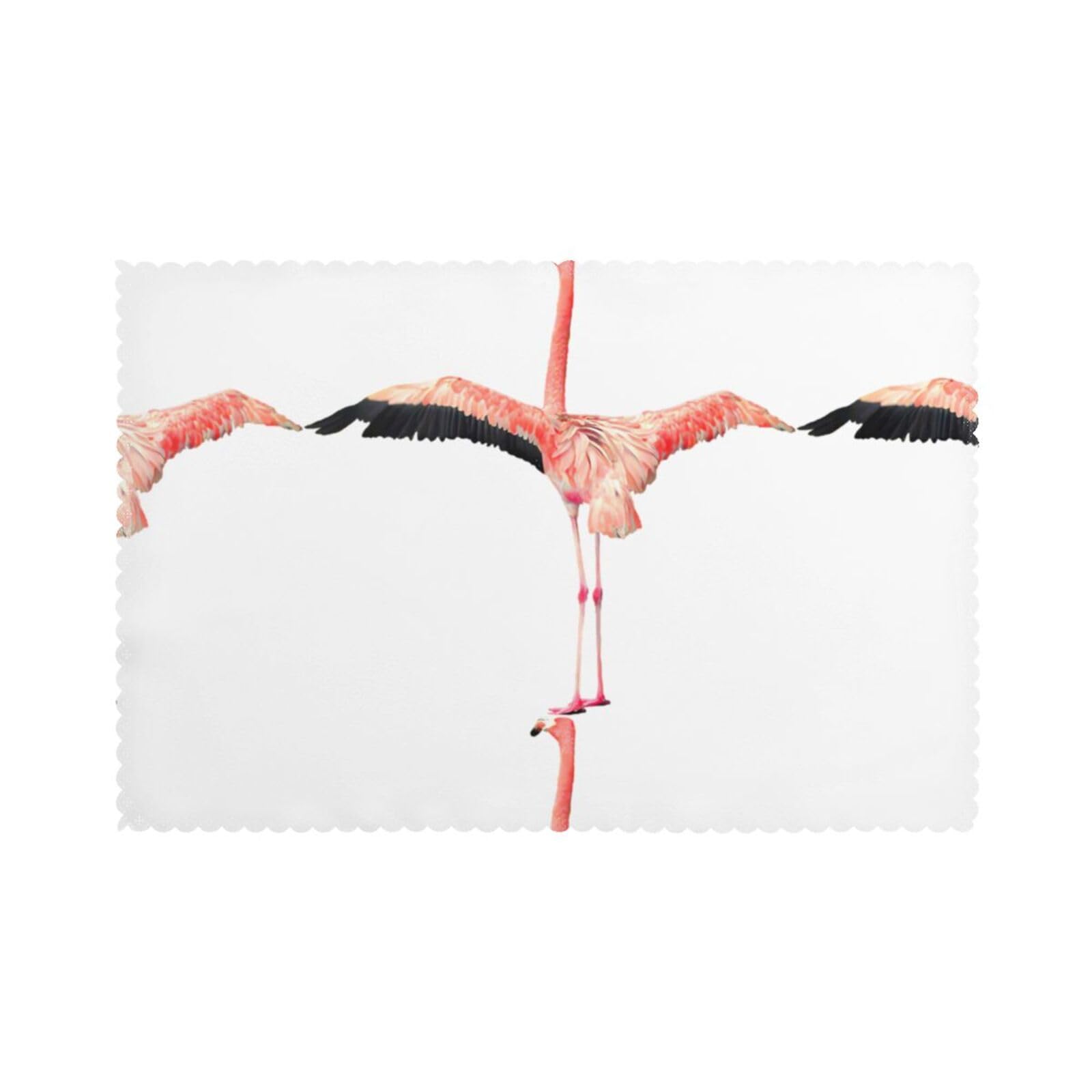 HJFCZH flamingo Prints Placemats Set of 6 12x18in – A Great Housewarming Gift for a Warm & Stylish Home