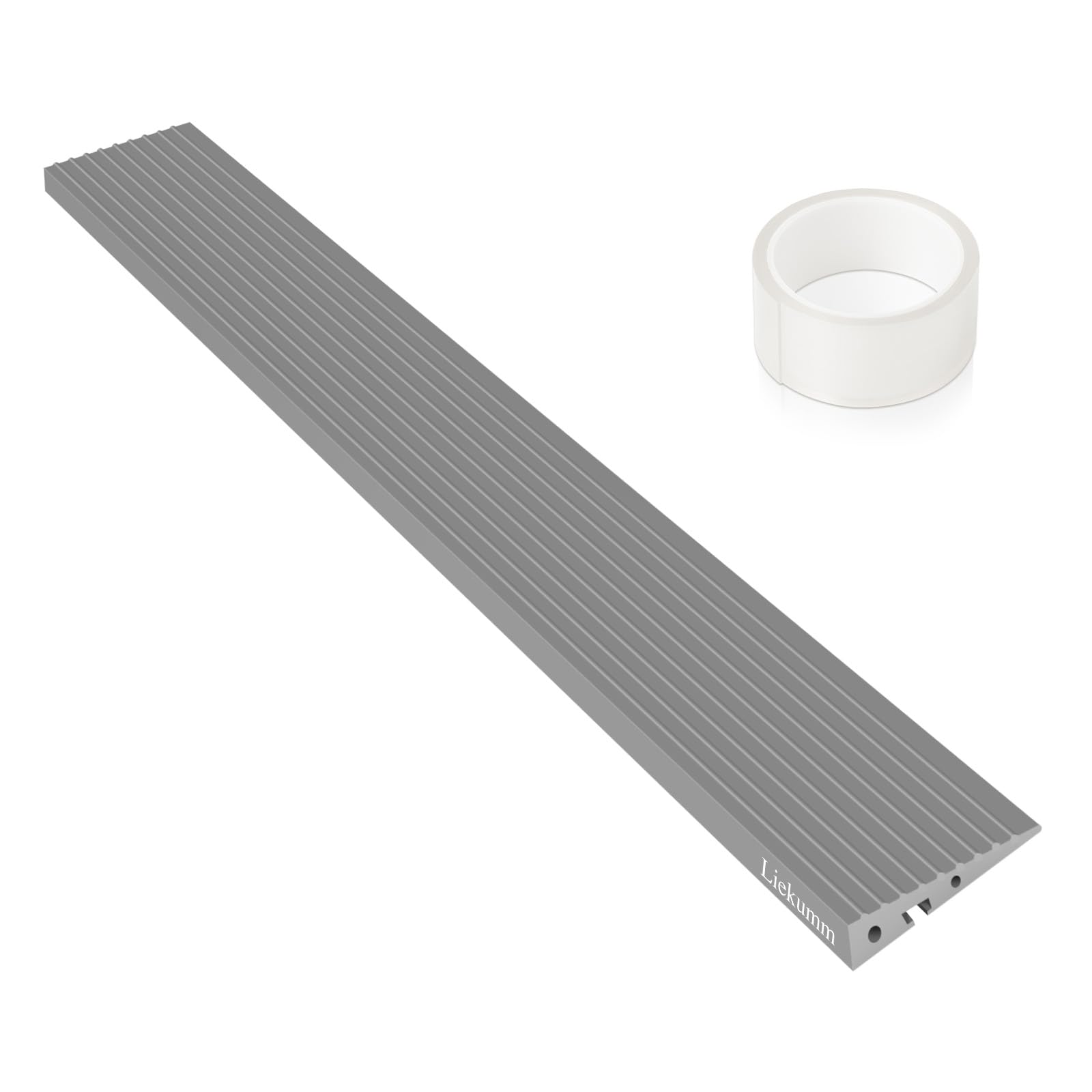 LIEKUMM 3/4" Rise PVC Threshold Ramp For Doorways, 1700 Lbs Capacity, Self-Adhesive Transition Ramp For Wheelchairs, Strollers, And Scooters, Cuttable, Grey - View #4