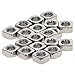MroMax M5 Square Nuts 304 Stainless Steel Metric Coarse Thread Assortment Kit Silver Tone 100Pcs