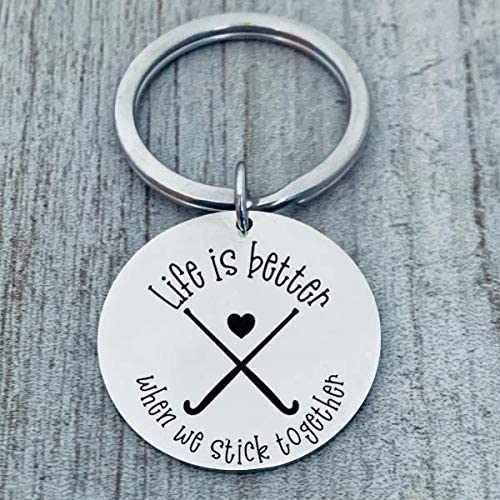 Field Hockey Charm Keychain, Life is Better When We Stick Together Field Hockey Jewelry for Women, Teens and Girls, Gift for Female Field Hockey Players4