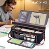 IMAGINING Carrying Case for Circut Maker 3, Maker 4, Double-Layer Machine Bag with Cover for Circut Explore 4, Explore 3, Explore Air 2, Storage Organizer for Circut Accessories and Tools