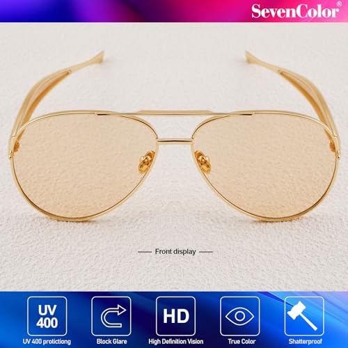 Trendy Oversized Aviator Sunglasses for Women Men 2025 Gold Big Aviators Sun Glasses 70s Retro Shades4